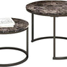 SG Traders Round Nested Coffee Table - Set of 2 - - 