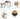 SG Traders Round Nested Coffee Table - Set of 2 - - 