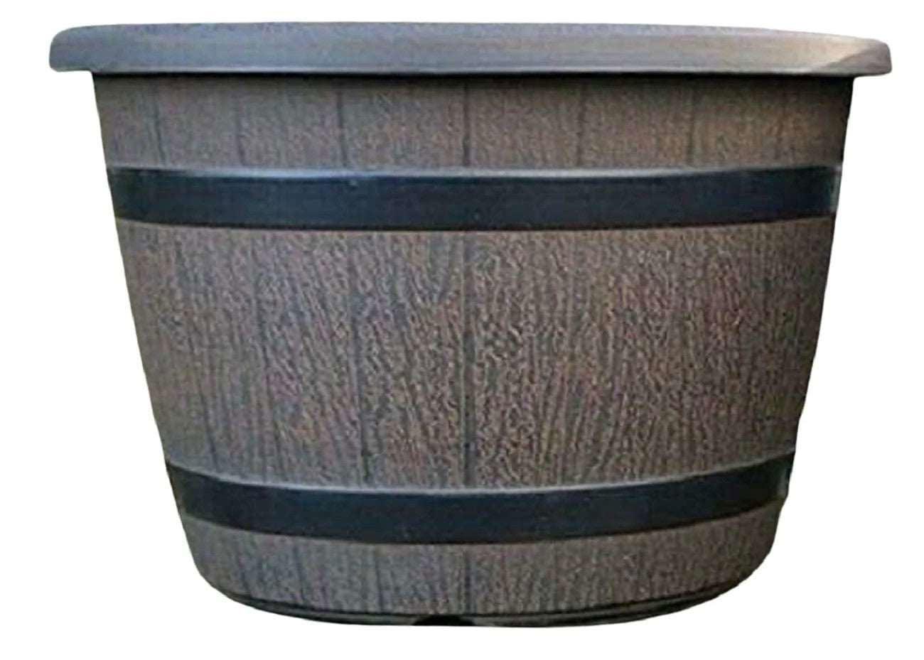 SG Traders™ Round Plastic Barrel Tub Planters - - 