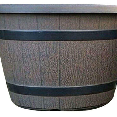 SG Traders™ Round Plastic Barrel Tub Planters - - 