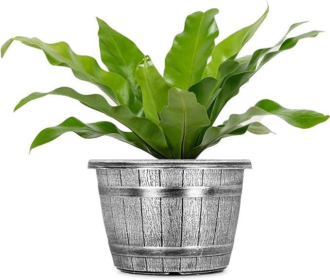 SG Traders™ Round Plastic Barrel Tub Planters - - 