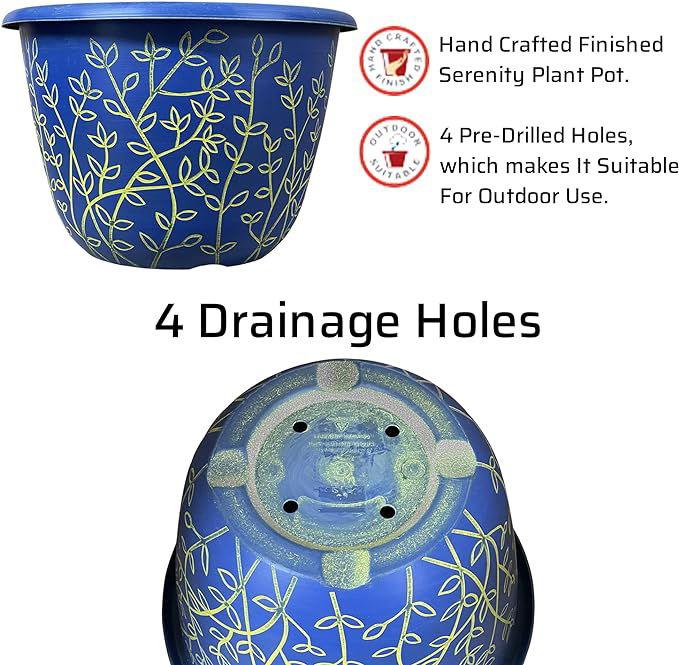 SG Traders™ Serenity Plant Pots (Pack of 2) - - 