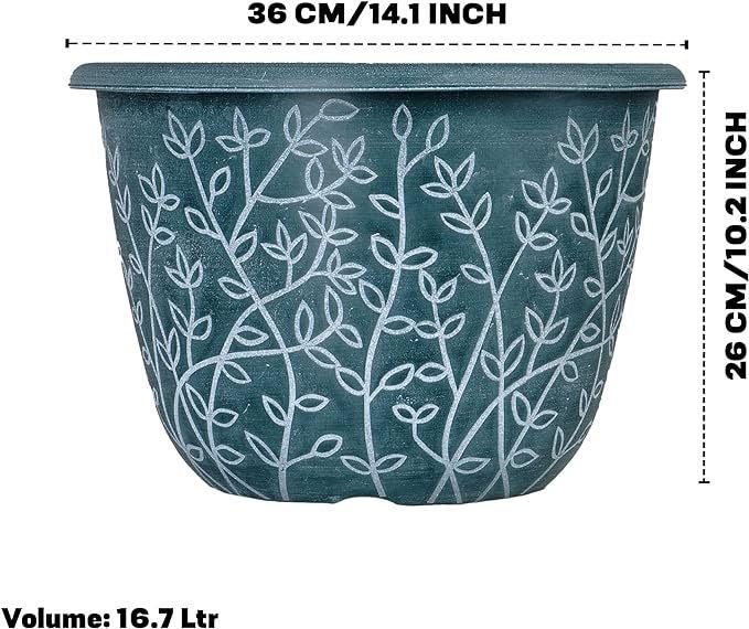 SG Traders™ Serenity Plant Pots (Pack of 2) - - 