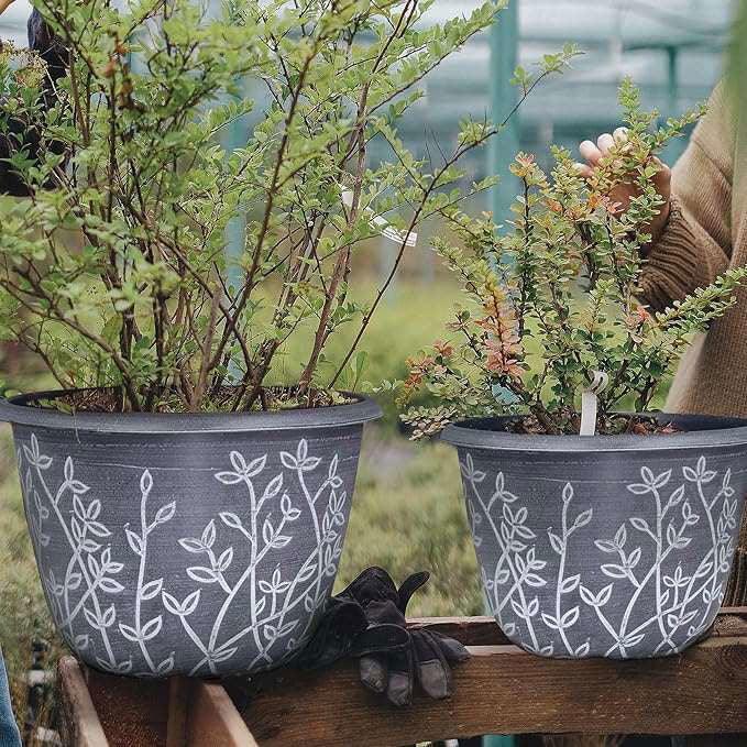 SG Traders™ Serenity Plant Pots (Pack of 2) - - 