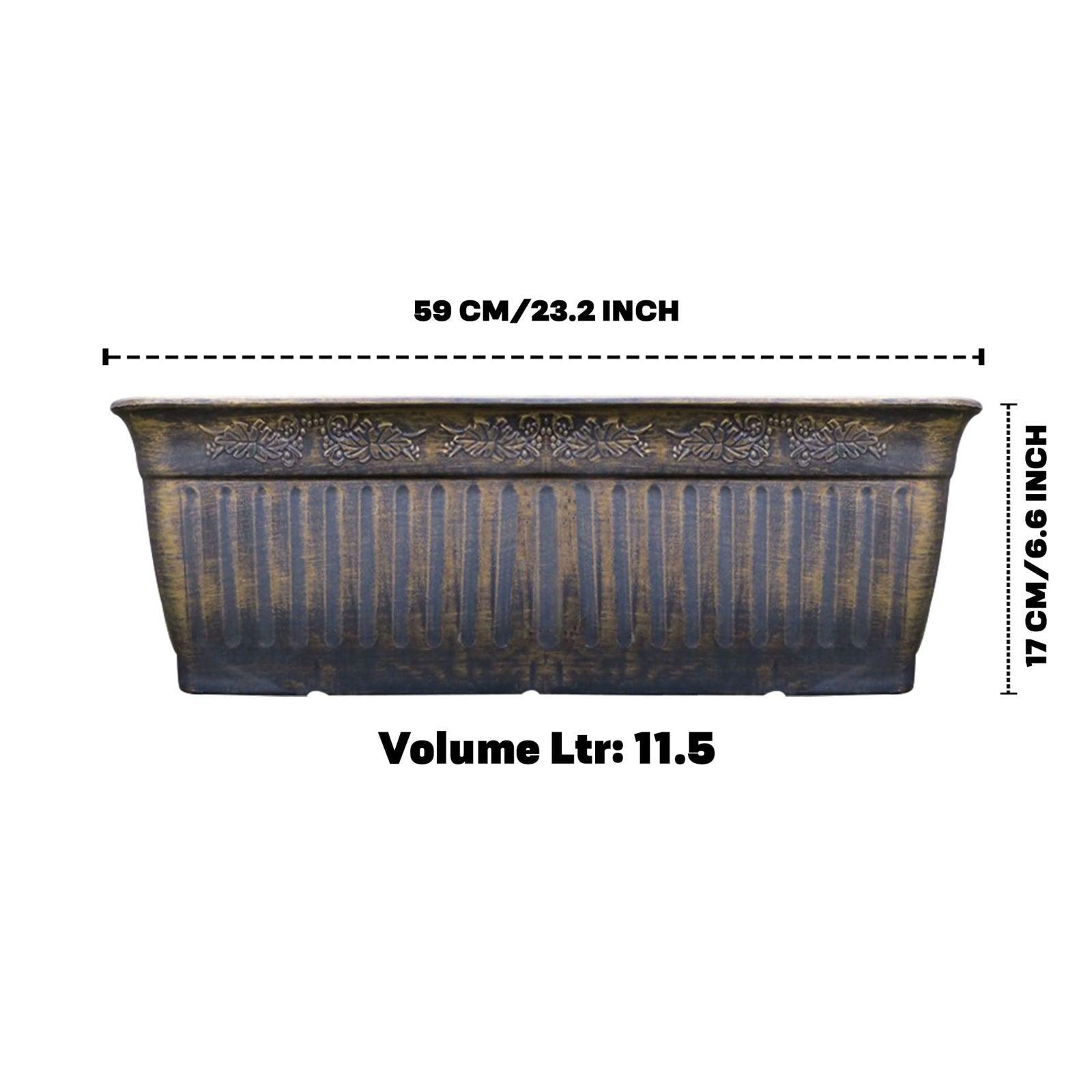 SG Traders™ Window Box Gold Silver 59cm+79cm - - 