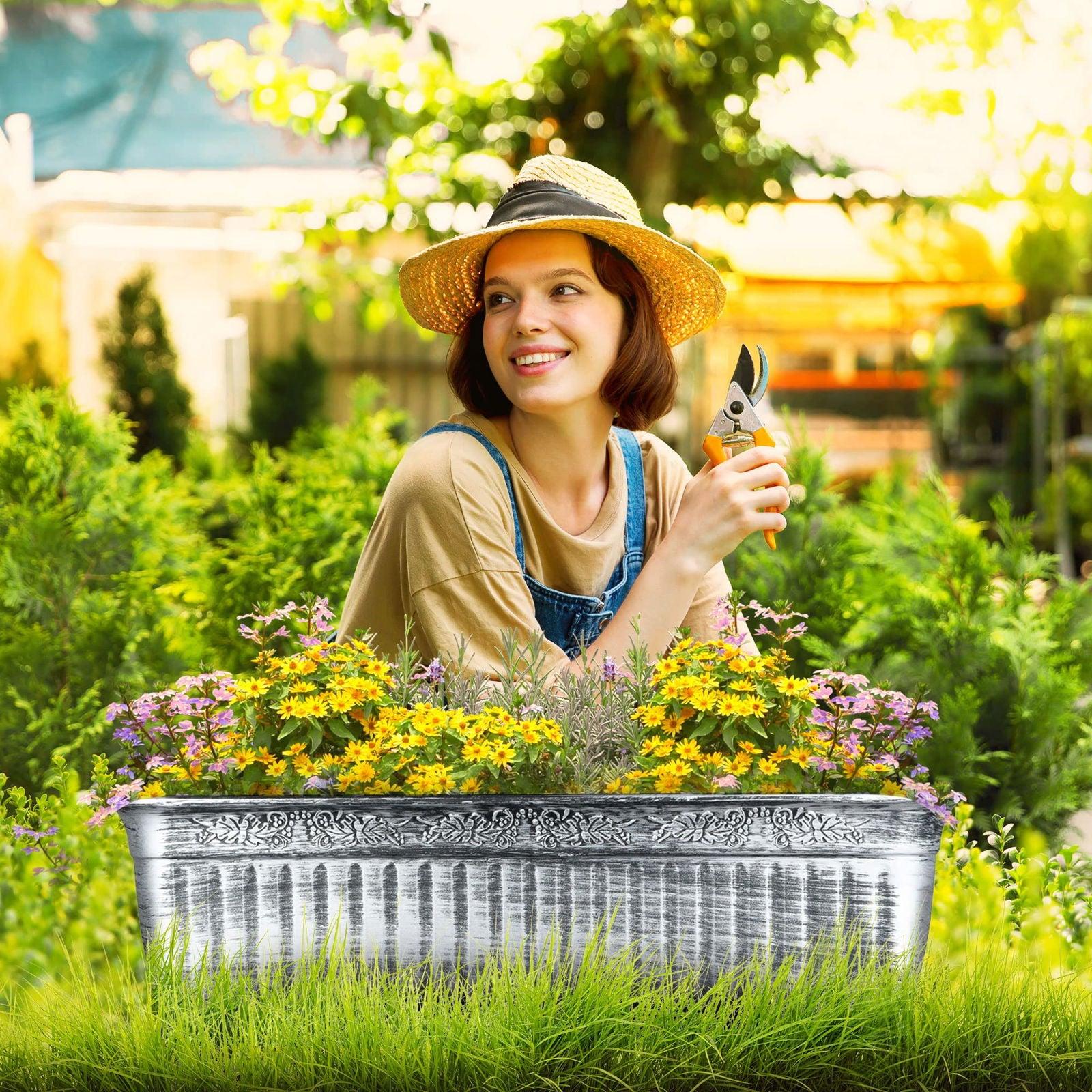 SG Traders™ Window Box Gold Silver 59cm+79cm - - 