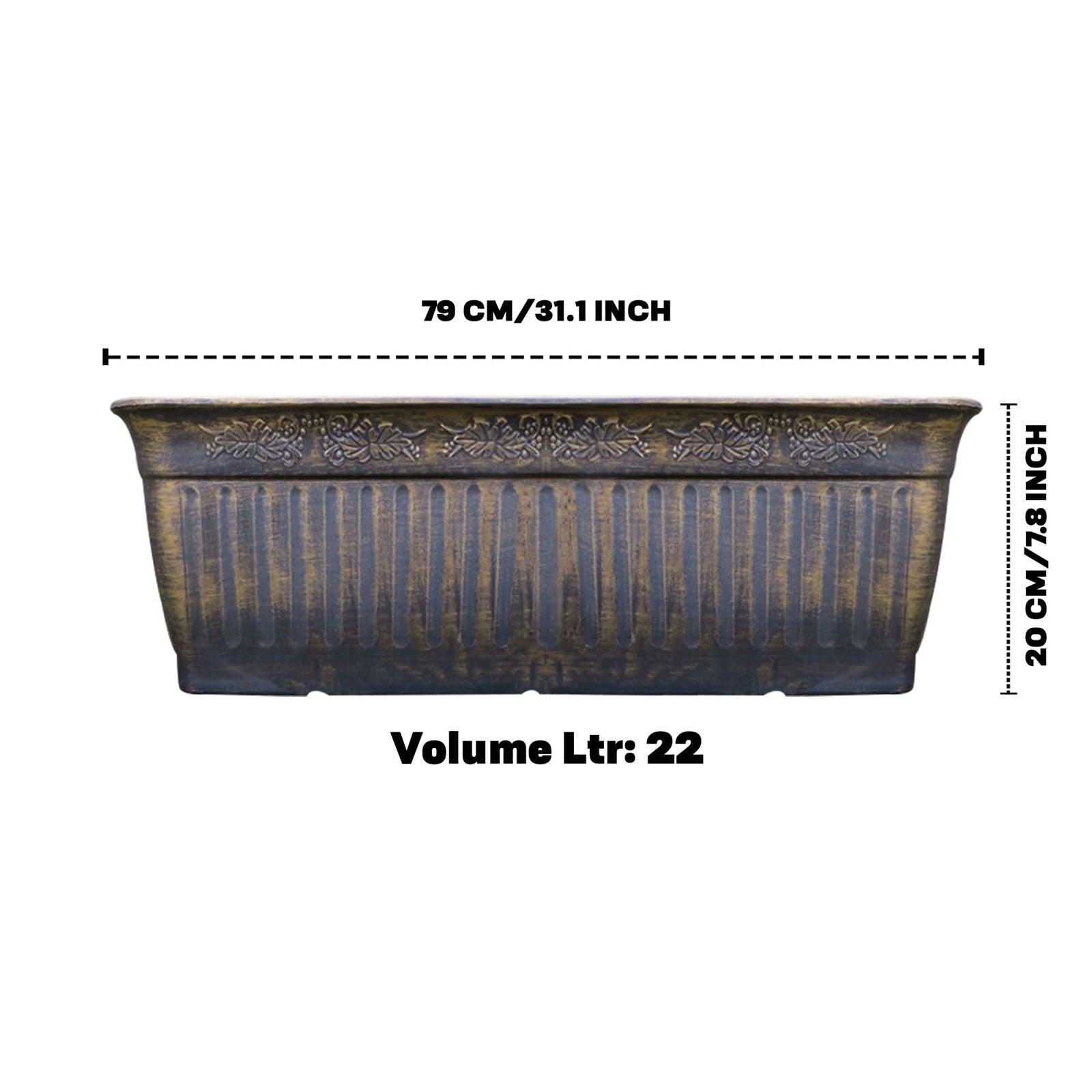 SG Traders™ Window Box Gold Silver 59cm+79cm - - 
