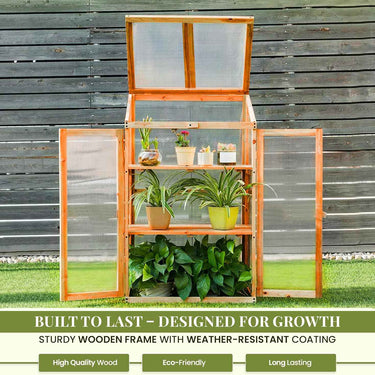 SG Traders Wooden Greenhouse