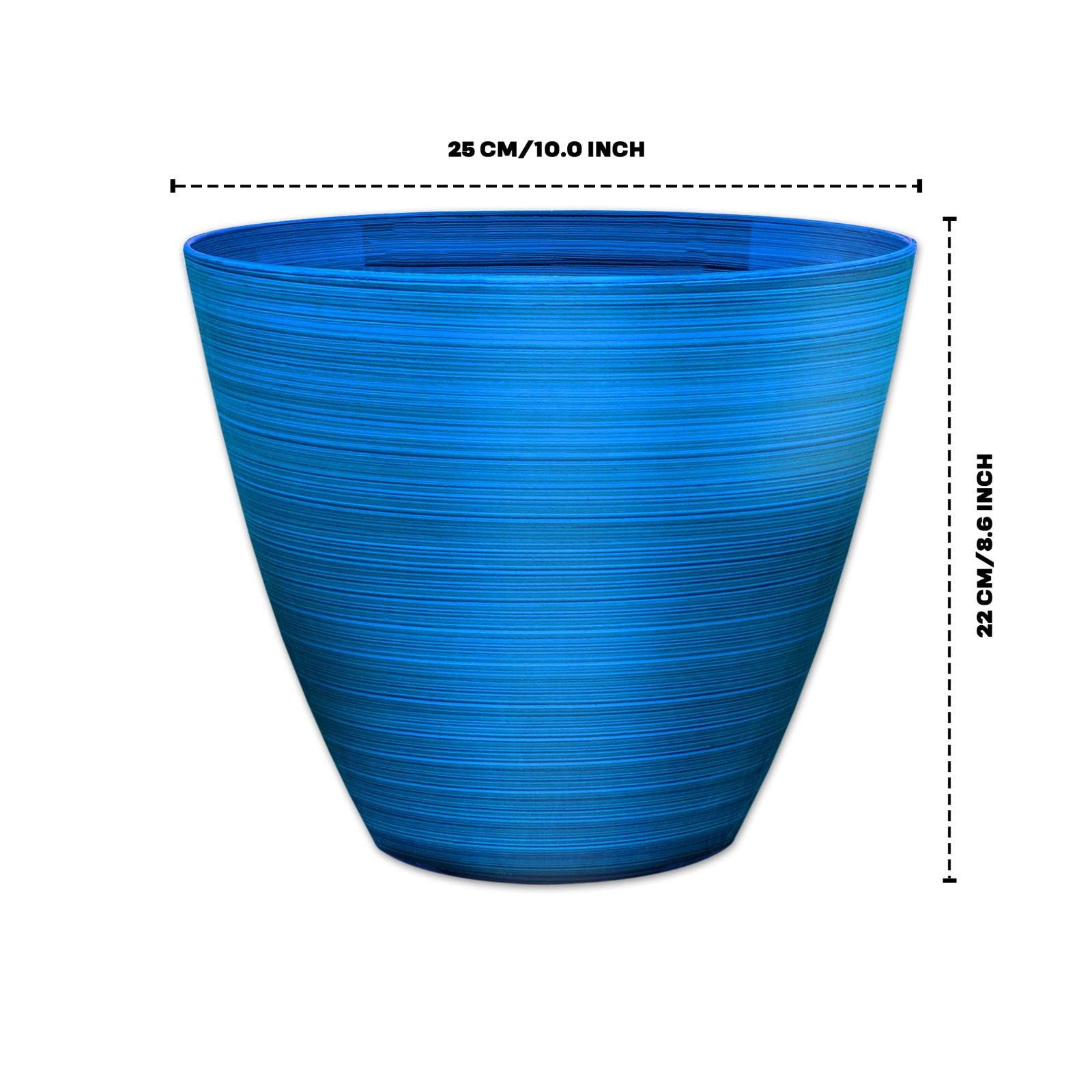 Stylish Glossy Outdoor Flower Pots (Pack of 2) - - 