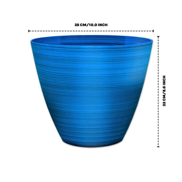 Stylish Glossy Outdoor Flower Pots (Pack of 2) - - 