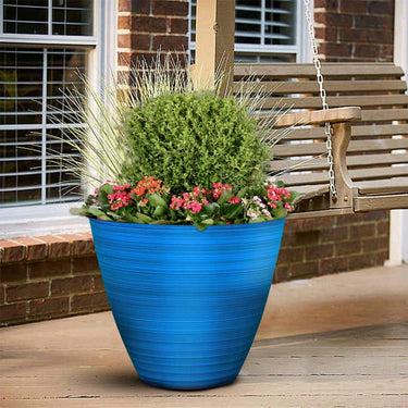 Stylish Glossy Outdoor Flower Pots (Pack of 2) - - 