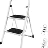 SG Traders 2 Step Ladder Folding Heavy Duty Steel Ladder Reach New Heights With Safe Durable Anti Slip Wide Portable Mat Heavy Duty Step Ladder Reliable Elevation Solutions For Indoor Outdoor Stools