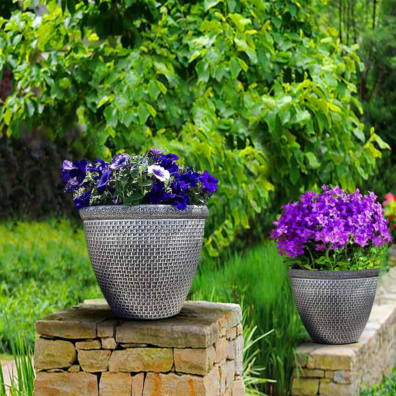 large colourful plant pots SG Traders Round Cromarty Large Plant Pots