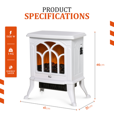 SG Traders Electric Fireplace Stove Heater