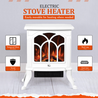 SG Traders Electric Fireplace Stove Heater